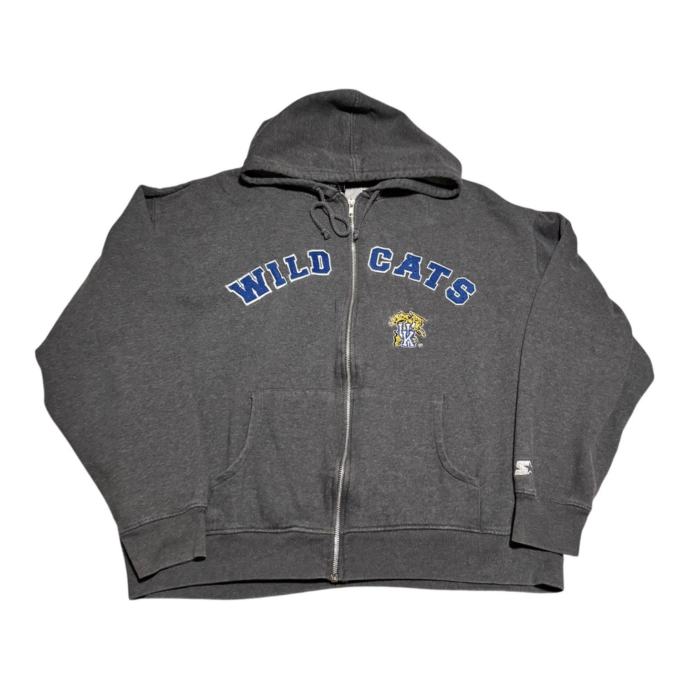 2000s Starter University of Kentucky Wildcats‎ Zip Hoodie Sweatshirt Women's XL